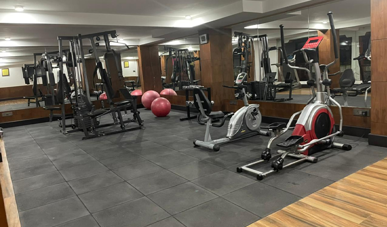 fitness center in hotel